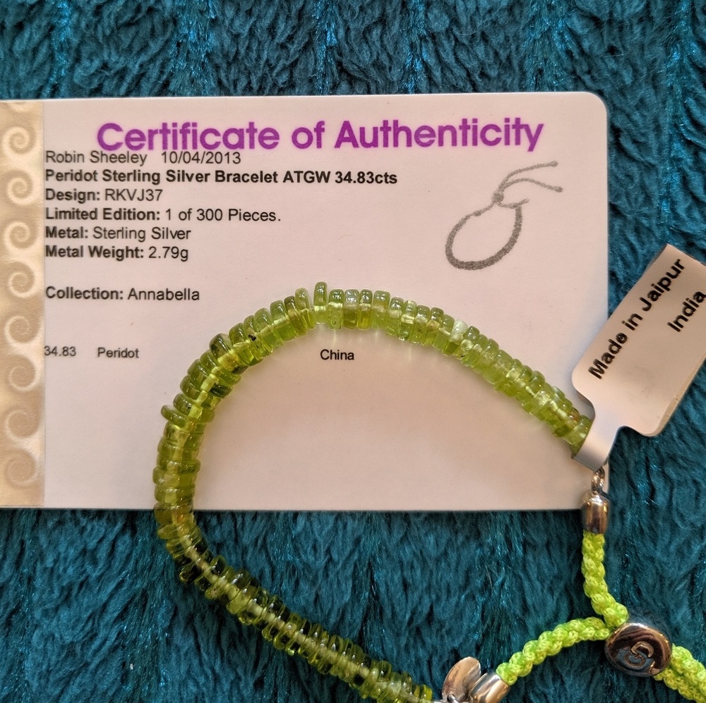 Natural/Peridot 👌Slide Bracelet - Picture 2 of 4